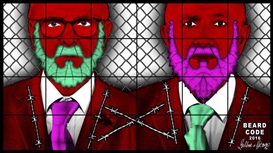 Gilbert & George: The Beard Pictures at Lehmann Maupin, Chrystie Street
